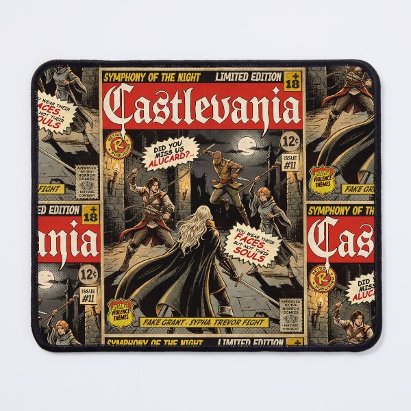 Item preview, Castlevania Fake Grant, Sypha, Trevor Fight Vintage Comic Cover Art designed and sold by Back2Collage.