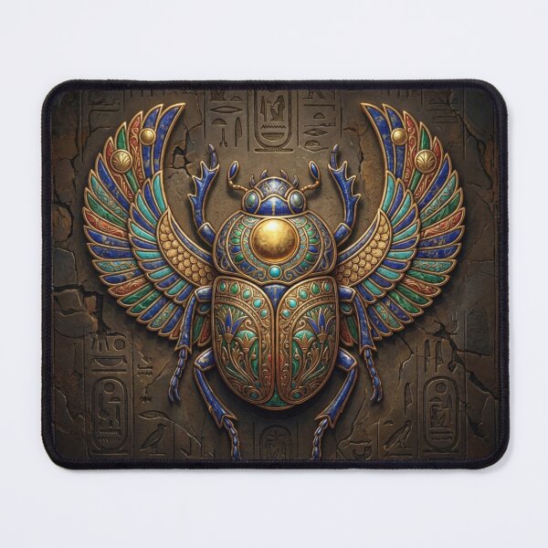 Item preview, Golden Winged Scarab – Ancient Egyptian Symbol of Power and Rebirth designed and sold by AnalajiaDesigns.