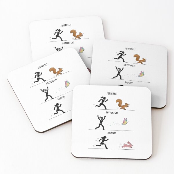 Item preview, “Minimalist Distracted Moments– Cute Animal Chase Art" designed and sold by ActOnyx Designs.