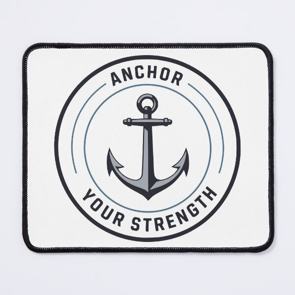 Item preview, Anchor Your Strength Motivational Fitness Emblem Design designed and sold by FunFitLife Studio.