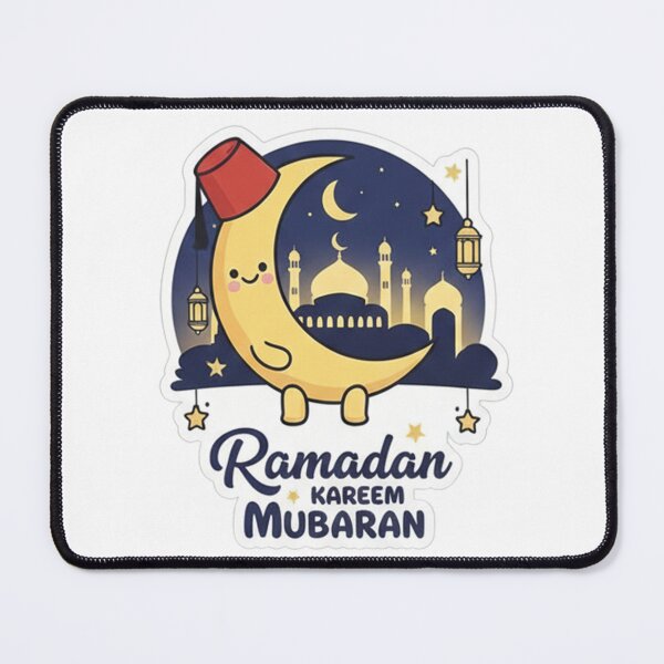 Item preview, Cute Ramadan Moon and Mosque Illustration designed and sold by RonyMady.