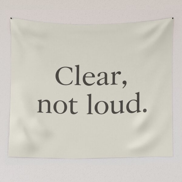 Item preview, Clear, Not Loud – Minimal Calm Typography Design designed and sold by Irene Catchmind.