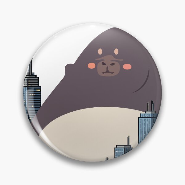 Item preview, King Kong fat funny monkey gorilla ape monster city squash  designed and sold by Aussie Kandi Ravers.