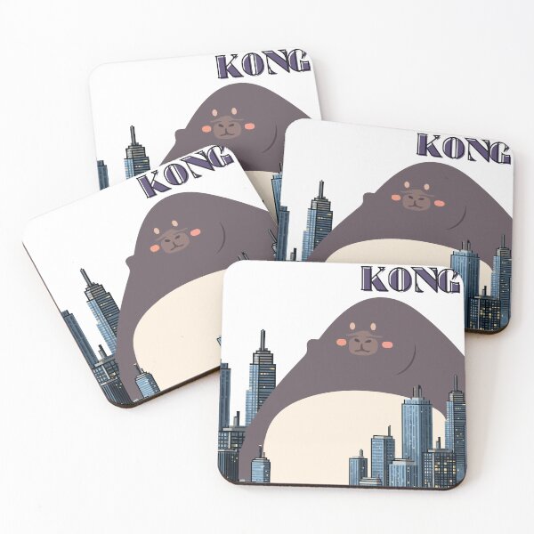 Item preview, King Kong fat funny monkey gorilla ape monster city squash  designed and sold by Aussie Kandi Ravers.