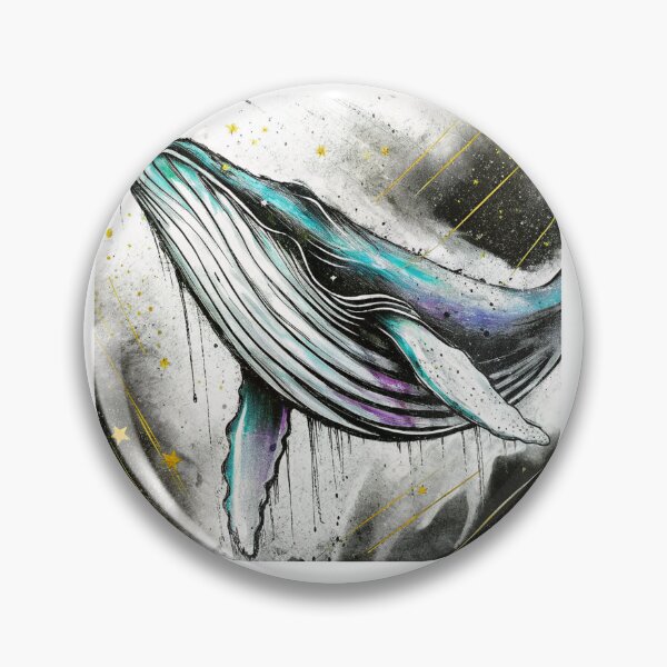 Item preview, Celestial Whale Galactic Sea Ink Art designed and sold by catupasiksh.