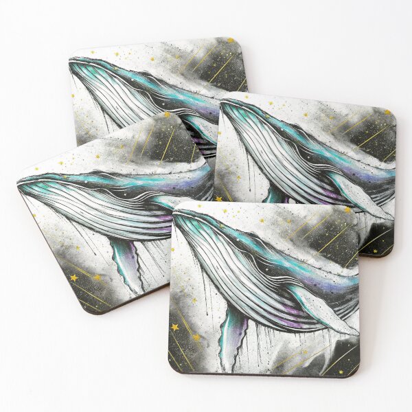 Item preview, Celestial Whale Galactic Sea Ink Art designed and sold by catupasiksh.