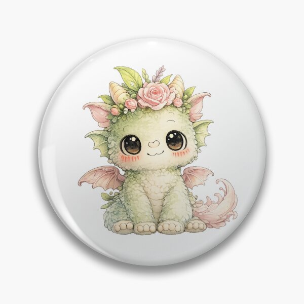 Item preview, Cute Little Cottagecore Rose Petal Baby Dragon designed and sold by Melissa Conner.