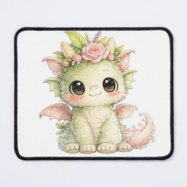 Item preview, Cute Little Cottagecore Rose Petal Baby Dragon designed and sold by Melissa Conner.
