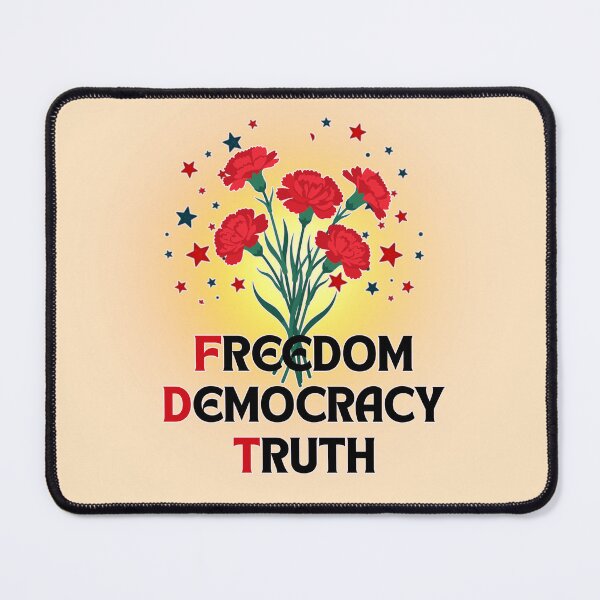 Item preview, Freedom Democracy Truth - Floral Design designed and sold by PriyaMagic.
