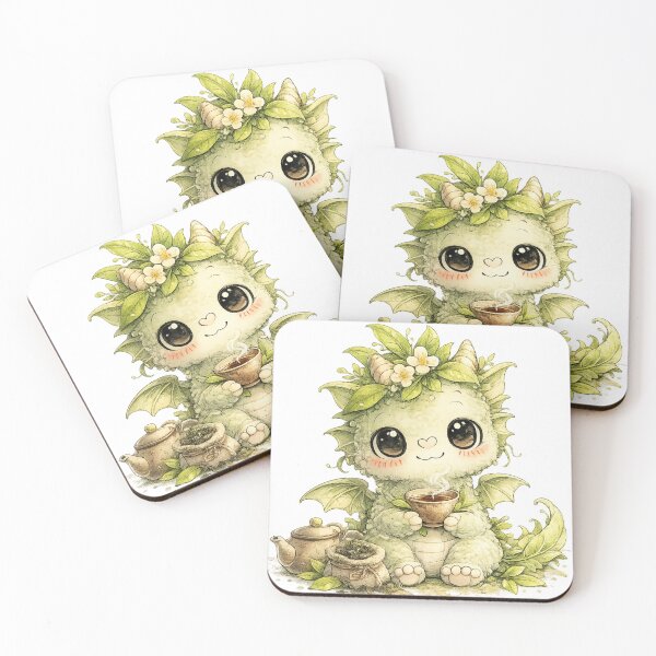 Item preview, Cute Little Cottagecore Tea Leaf Dragon designed and sold by Melissa Conner.