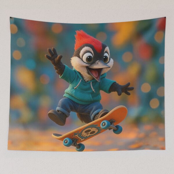 Item preview, Skater Pileated Woodpecker designed and sold by Sillytoe.