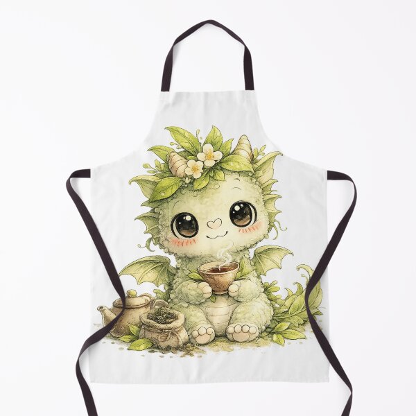Item preview, Cute Little Cottagecore Tea Leaf Dragon designed and sold by Melissa Conner.