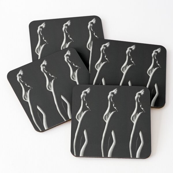 Item preview, Beautiful 60s Girl Silhouette - Black & White Retro Film Aesthetics designed and sold by The Sticker Bureau.