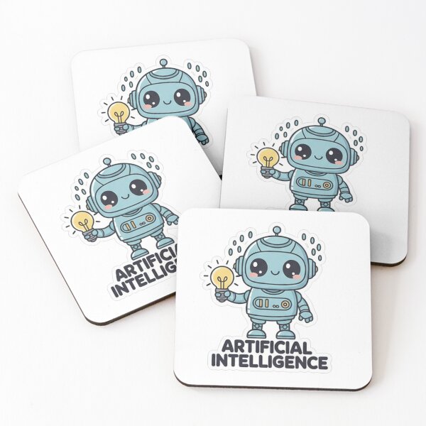 Item preview, Cute AI Robot Holding Light Bulb Sticker designed and sold by RonyMady.