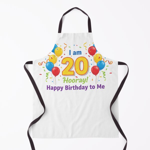 Item preview, I am 20 Hooray! Happy Birthday to Me - Tag My Shirt designed and sold by Tag My Shirt - Clothing Made to Be Written On..