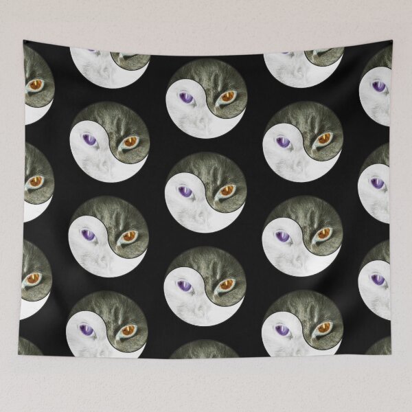 Item preview, Cats faces Yin Yang – Dual Spirit Eyes designed and sold by ALIOOMEKK75.
