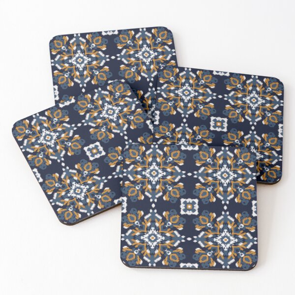 Item preview, Beautiful color ikat flowers seamless pattern designed and sold by MonoDigitalArt.