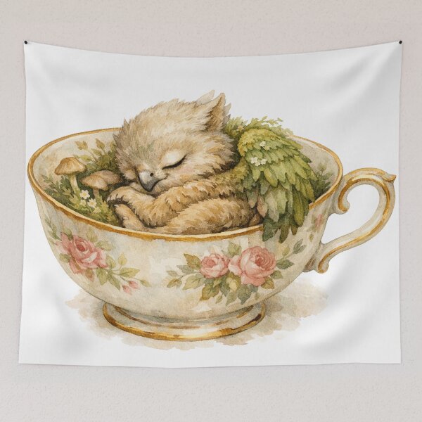 Item preview, Teacup Baby Griffin Cottagecore designed and sold by Melissa Conner.