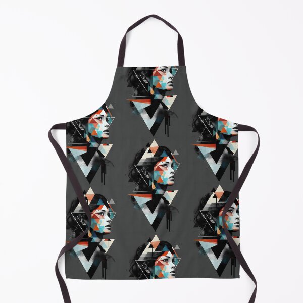 Item preview, Polygonal and Realistic Female Portrait - Artistic Design with Triangular Geometric Elements designed and sold by Hipatye26.