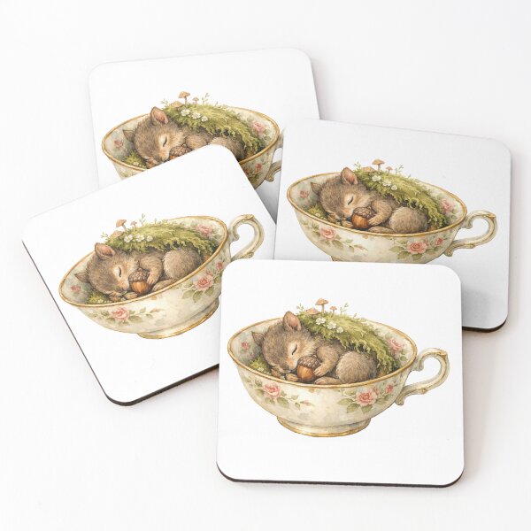 Item preview, Teacup Squirrel Cottagecore designed and sold by Melissa Conner.