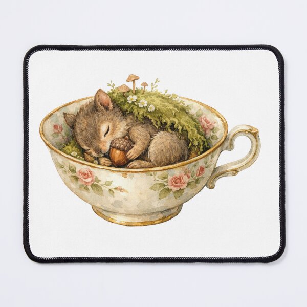 Item preview, Teacup Squirrel Cottagecore designed and sold by Melissa Conner.