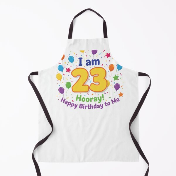 Item preview, I am 23 Hooray! Happy Birthday to Me - Tag My Shirt designed and sold by Tag My Shirt - Clothing Made to Be Written On..