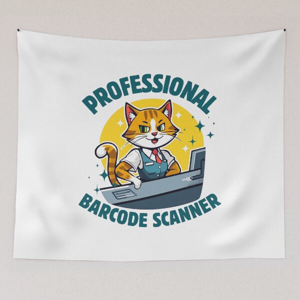 Item preview, Funny Cat Professional Barcode Scanner designed and sold by yuki-hana.