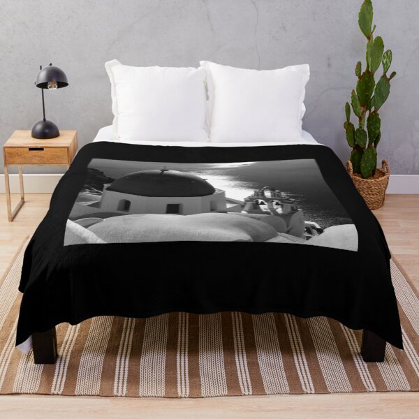 Item preview, Churches of Santorini ~ Black & White designed and sold by Lucinda Walter.