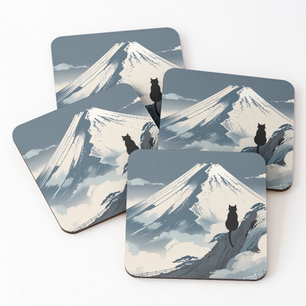 Item preview, Resting Cat Beneath Mount Fuji designed and sold by LEO'S CREATURE　れおずくりーちゃー.