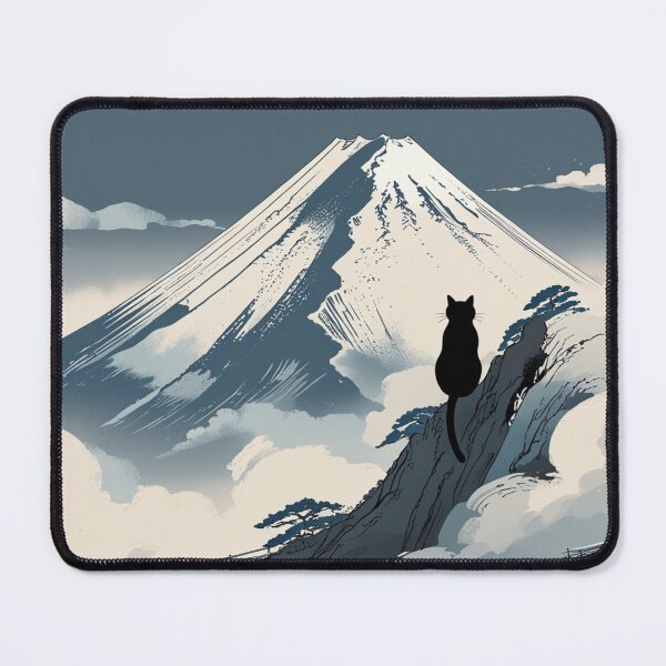 Item preview, Resting Cat Beneath Mount Fuji designed and sold by LEO'S CREATURE れおずくりーちゃー.