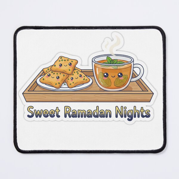 Item preview, Sweet Ramadan Nights Kawaii Tea and Qatayef Sticker designed and sold by RonyMady.