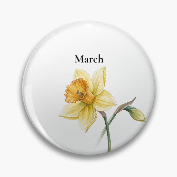 Item preview, March Birth month flower art designed and sold by thedistractedmama.