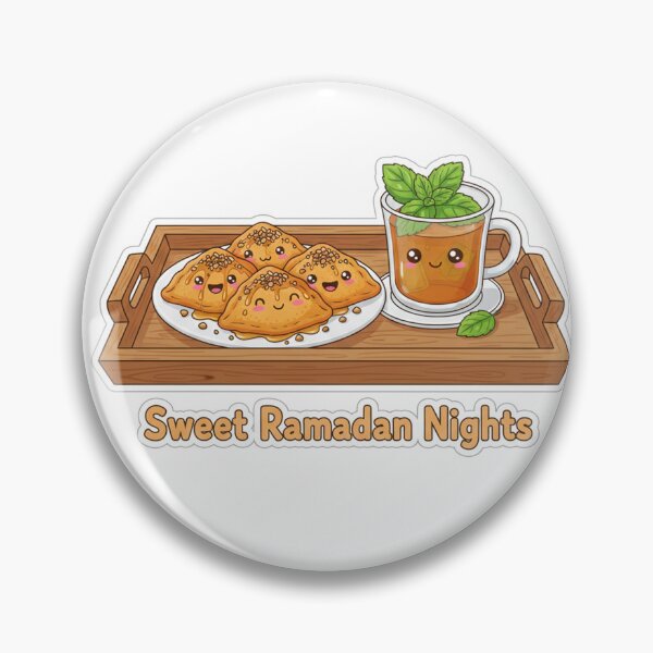 Item preview, Sweet Ramadan Nights Kawaii Tea and delicious Qatayef Sticker designed and sold by RonyMady.