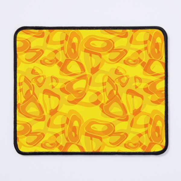 Item preview, Abstract figures curves rings yellow solid designed and sold by fuzzyfox.