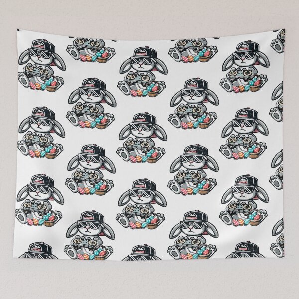 Item preview, Cool Easter Gamer Bunny – Hip Hop Style Easter Bunny with Game Controller designed and sold by claudiaCaton.