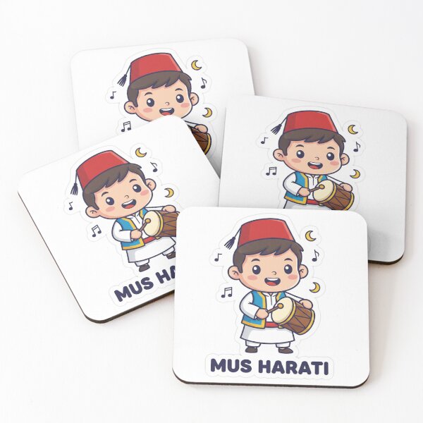 Item preview, Cute Ramadan Mesaharati Drummer Boy Sticker designed and sold by RonyMady.