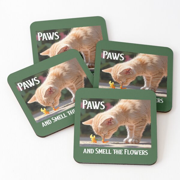 Item preview, Paws and Smell the Flowers Cat Rescue designed and sold by Sachie's Studio.