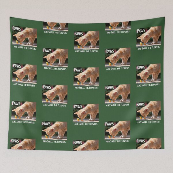 Item preview, Paws and Smell the Flowers Cat Rescue designed and sold by Sachie's Studio.