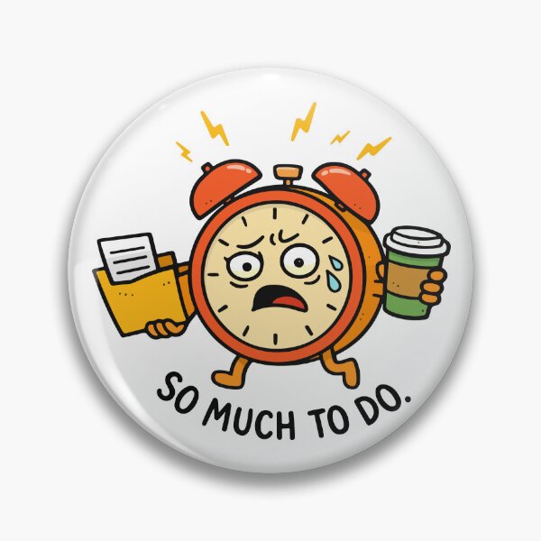 Item preview, Overwhelmed Stressed Alarm Clock Character designed and sold by Antonio Piguave.