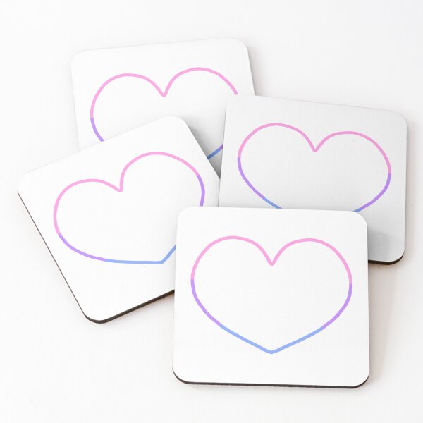 Item preview, Pastel bisexual pride heart designed and sold by SaturnJShop.