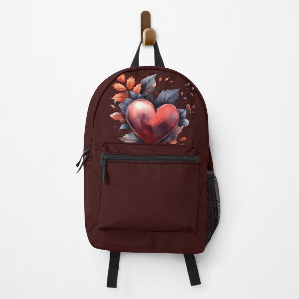 Item preview, Heart №38 Crimson Heart with Indigo and Amber Autumn Leaves designed and sold by SyberGen.