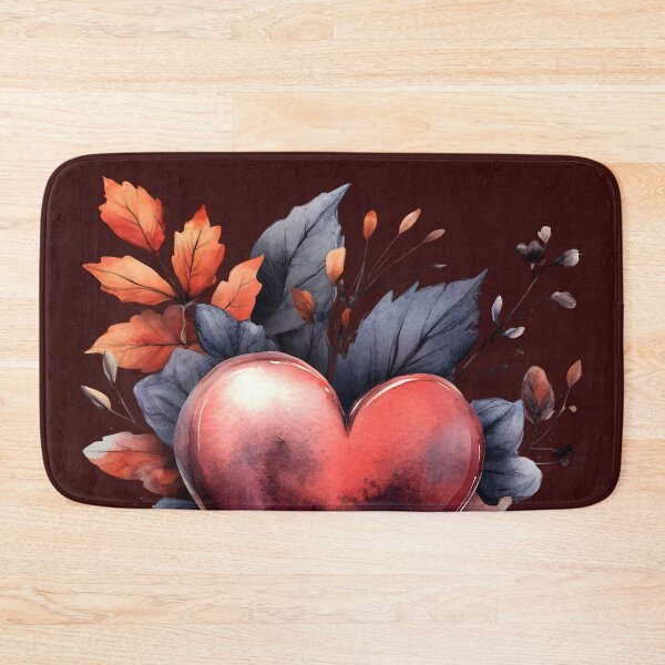Item preview, Heart №38 Crimson Heart with Indigo and Amber Autumn Leaves designed and sold by SyberGen.