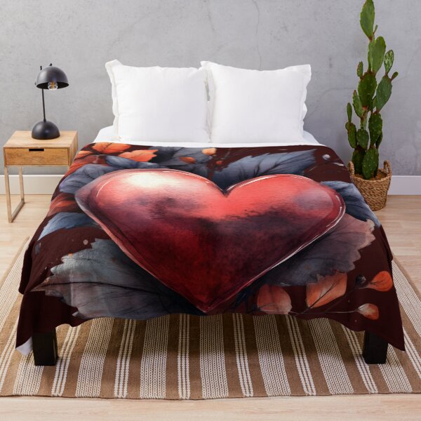 Item preview, Heart №38 Crimson Heart with Indigo and Amber Autumn Leaves designed and sold by SyberGen.