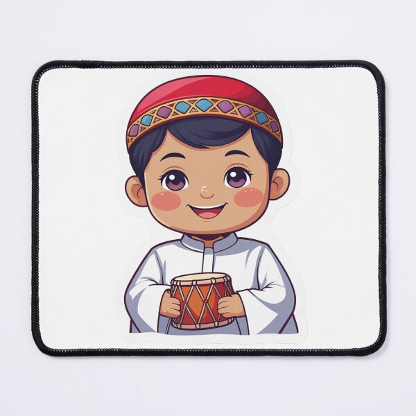 Item preview, Ramadan Mesaharati Drummer Boy Sticker designed and sold by RonyMady.
