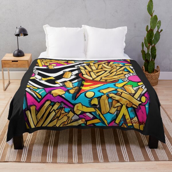 Item preview, Explosión de papas fritas estilo pop art designed and sold by Artisticanvas.