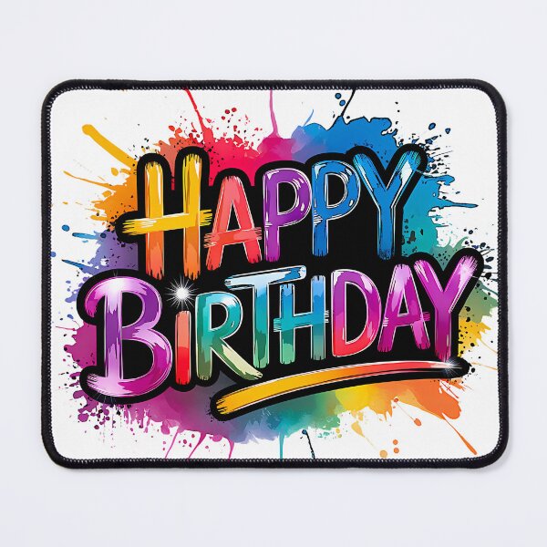 Item preview, Colorful Happy Birthday Lettering Design designed and sold by Auravera Designs.