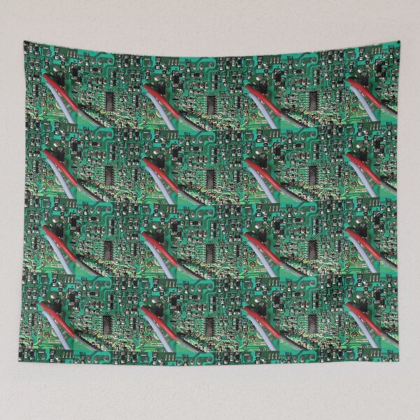 Item preview, Green circuitboard with soldered connections, leads designed and sold by Creative Endeavors ..