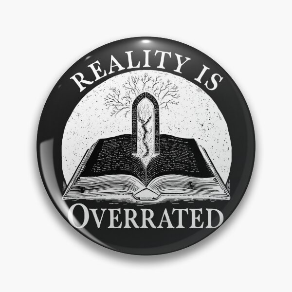 Item preview, Reality Is Overrated Book Portal | Escapism Dark Academia designed and sold by VENOHA.