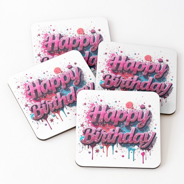 Item preview, Pink Happy Birthday designed and sold by Auravera Designs.