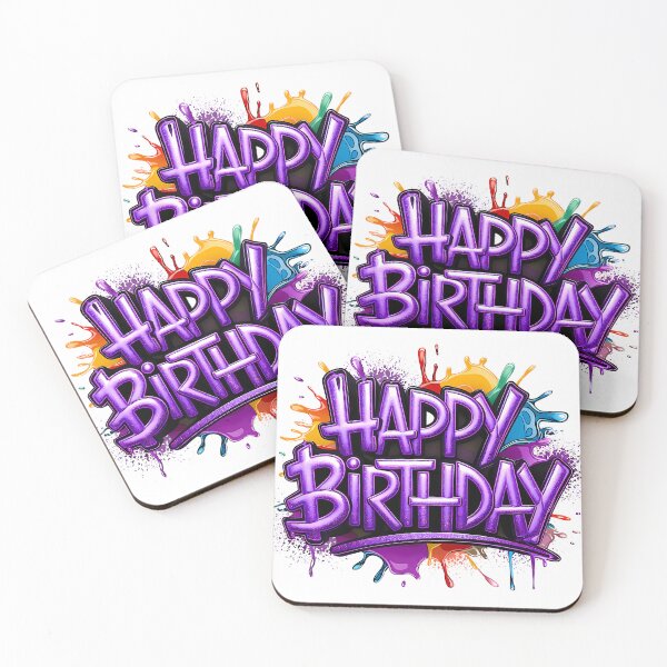 Item preview, Happy birthday purple designed and sold by Auravera Designs.